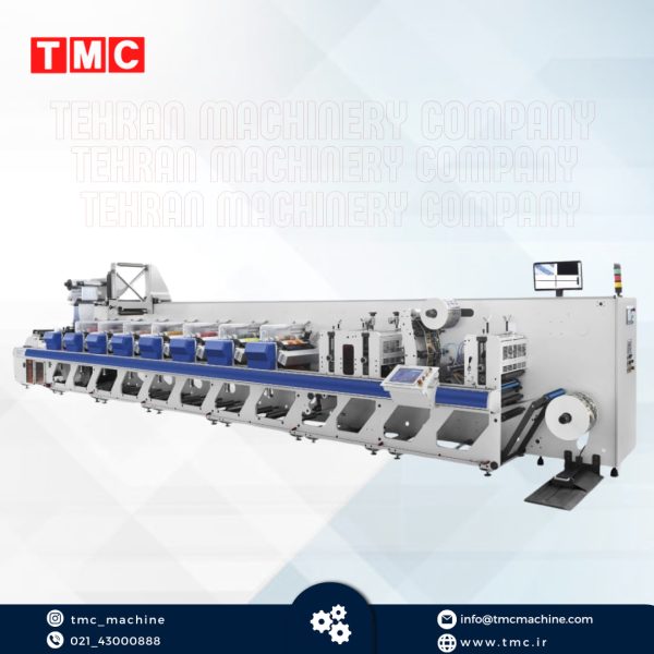 دستگاه فلکسو لیبل خطی مدل ZJR-350 و ZJR-450 شرکت TMC برای چاپ لیبل چندرنگ